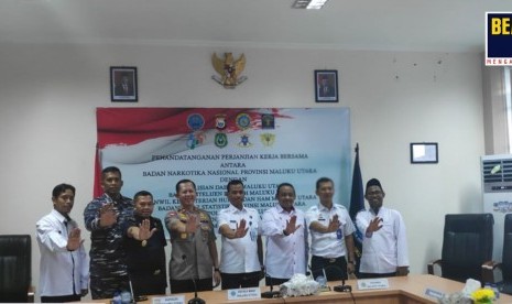 Bea Cukai Ternate melakukan  perjanjian kerja bersama dengan Badan Narkotika Nasional Provinsi (BNNP) Maluku Utara, Rabu (23/10). 