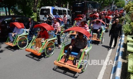 Becak. Ilustrasi