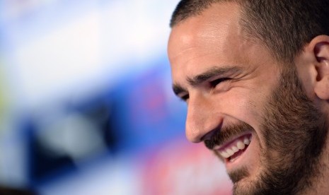 Bek Juventus dan timnas Italia, Leonardo Bonucci.