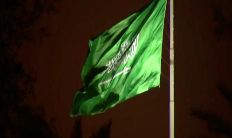 Bendera Arab Saudi. Cuaca ekstrem akan melanda wilayah Arab Saudi sepanjang Ramadhan 