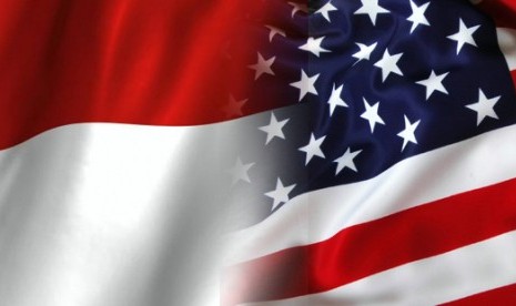 Bendera Indonesia dan Amerika Seikat