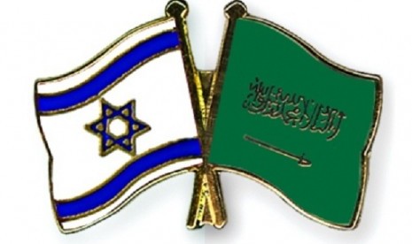 Bendera Israel dan Arab Saudi