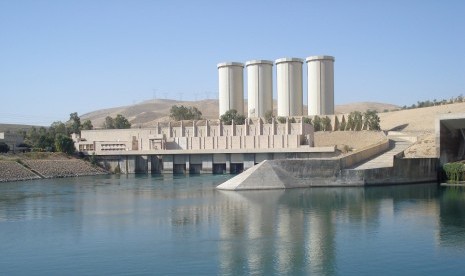 Bendungan besar di kota Mosul, Irak