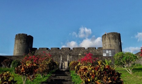 Benteng Belgica yang menjadi salah satu benteng peninggalan Belanda di Kepulauan Banda Neira. 