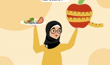 Diet (ilustrasi). Perempuan niscaya lebih sulit menurunkan berat badannya saat usia 50-an.