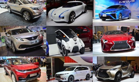 Berbagai jenis mobil konsep dengan desain dan teknologi terbaru dipamerkan pada ajang Gaikindo Indonesia Inernational Auto Show (GIIAS2015) di Tangerang, Kamis (20/8). 