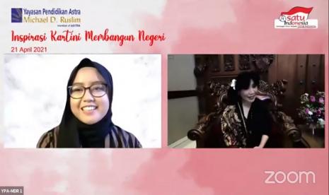 Berbagi kisah inspiratif, Yayasan Pendidikan Astra Michael D. Ruslim menyelenggarakan Webinar bertepatan dengan peringatan kelahiran Pahlawan Nasional Kartini yang dikenal sebagai Tokoh Perempuan teladan dan sumber inspirasi dengan perjuangan emansipasinya