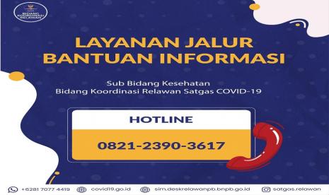 Bidang Koordinasi Relawan (BKR) Satgas COVID-19 hari ini resmi meluncurkan Layanan Jalur Bantuan Informasi COVID-19 bagi tenaga kesehatan dan masyarakat umum di Wilayah DKI Jakarta dan Bandung Raya. 