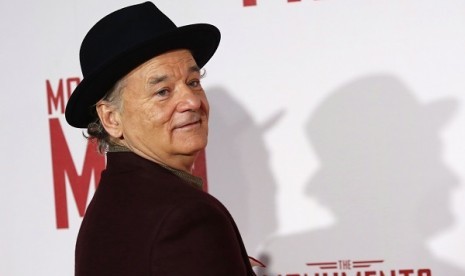 Bill Murray saat menghadiri premiere film The Monuments Men