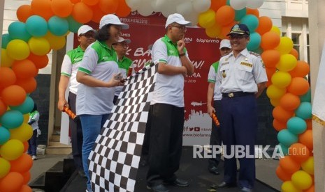 Bio Farma memberangkatkan 1000 peserta mudik gratis di Bandung, Jumat (8/6).