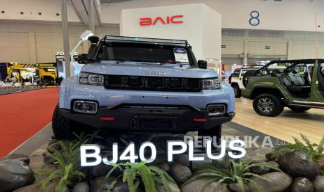 BJ40 Plus salah jajaran produk unggulan yang ditampilkan BAIC di arena Gaikindo Jakarta Auto Week 2024 yang berlangsung di ICE BSD Tangerang, Jumat (22/11/2024).