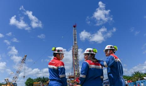 Pertamina Hulu Rokan (PHR) membuat lubang sumur perdana di Blok Rokan menggunakan rig PDSI 49.2, (ilustrasi)