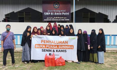 BMH mengadakan acara buka puasa Senin-Kamis bersama santri tahfidz Al-Ikhlas Hidayatullah Tana Tidung, Kalimantan Utara (Kaltim), Kamis (8/9/2022).