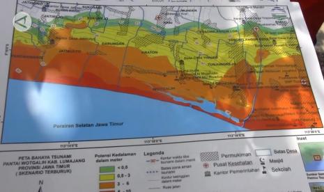 BMKG melakukan mitigasi tsunami di sepanjang pesisir Lumajang.