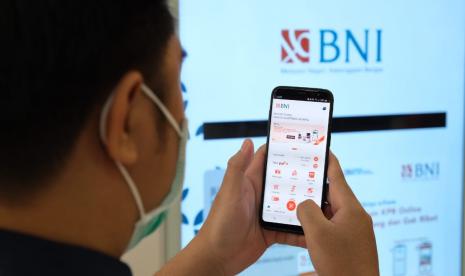 BNI meraih penghargaan layanan E-Banking terbaik 1st Overall E-Banking dan 1st Phone Banking di industri perbankan nasional.  Ilustrasi.