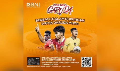 BNI mendukung Piala Dunia U17 dengan memberikan promo potongan harga tiket melalui Kartu Kredit BNI Visa.