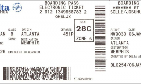 Boarding Pass. Ilustrasi