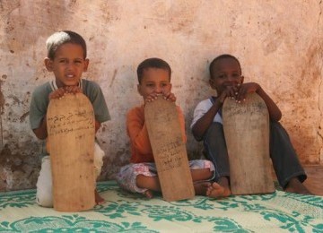 Bocah-bocah sekolah di Mauritania.