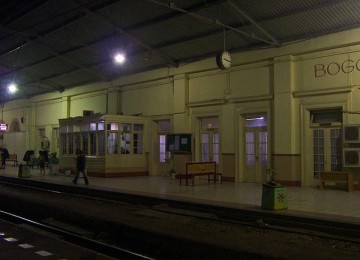 Bogor Station at night (illustration).