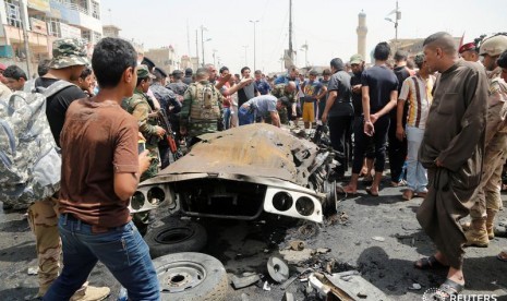 Car bomb exploded in Baghdad, Iraq (Illustration).