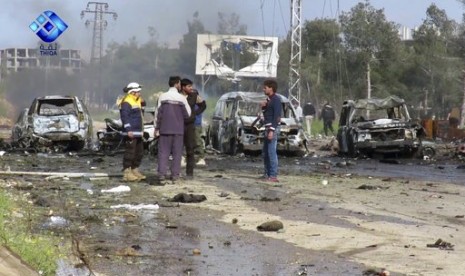 At least 70 people were killed and 128 others injured in the bomb blast in northern Syria on Saturday (April 14).