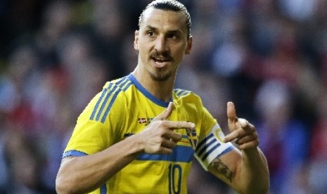 Bomber timnas Swedia, Zlatan Ibrahimovic.