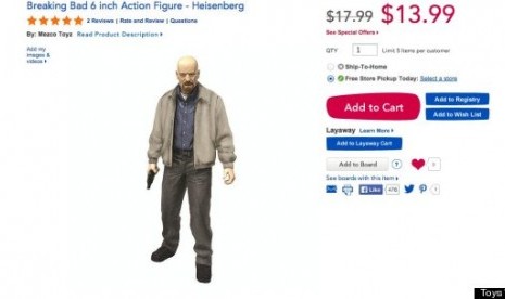 Boneka dari serial Breaking Bad yang juga sempat dijual online oleh Toys R Us