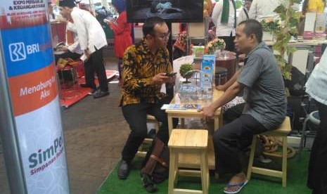 Booth BRI Syariah di Expo iB Vaganza Jakarta.