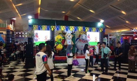 Booth INASGOC di Jakarta Fair Kemayoran, untuk promosi Asian Games 2018