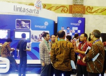 Booth Lintasarta di 35th Indonesian Petroleum Association (IPA) Convention & Exhibition