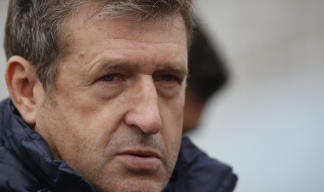 Bosnia national team coach Safet Susic answers journalists' questions during a training session at a stadium in the Sarajevo suburb of Hrasnica, Bosnia on Tuesday, Oct. 8, 2013. Bosnia will play Liechtenstein in their World Cup Group G qualifier on Friday 