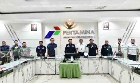 Kepala BPH Migas M Fanshurullah Asa bersama team diterima Pjs. GM PT Pertamina MOR II Sumbagsel Pande Made Andi Suryawan bersama jajarannya (5/5).