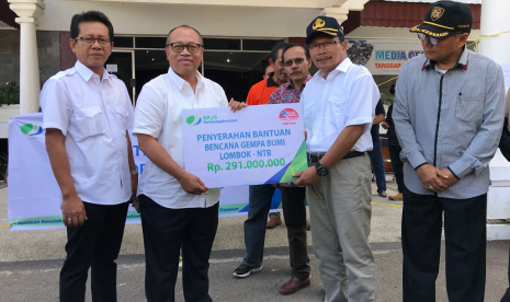 BPJS Ketenagakerjaan memberikan bantuan untuk korban Lombok.