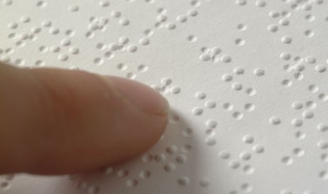 Braille is writing system used by the blinds. (illustration)