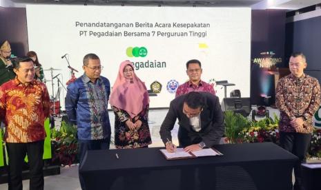 BRI Institute melakukan penandatanganan Memorandum of Understanding (MoU) dengan Kantor Pusat PT Pegadaian (Persero). 