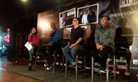 Brian McKnight saat menghadiri jumpa pers persiapan konser 