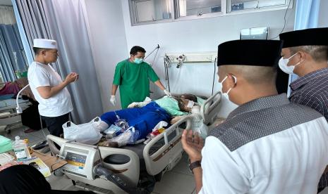 Briptu RDW saat dirawat di RSUD Wahidin Sudiro Husodo, Kota Mojokerto, Ahad (9/6/2024) dinyatakan meninggal dunia karena menderita luka bakar parah.