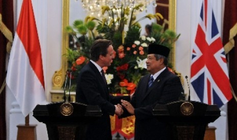 British PM, David Cameron (left) and Presiden Susilo Bambang Yudoyono. 