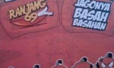 Brosur kafe yang berbau pornografi