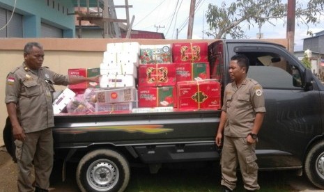 Buah segar asal Malaysia yang gagal diselundupkan melalui Sebatik, Kalimantan Utara.