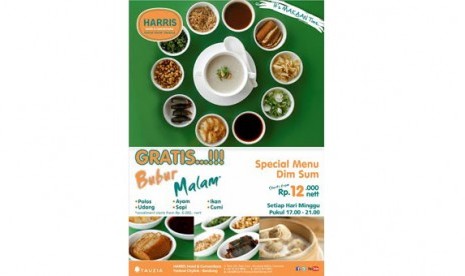 Bubur gratis di Harris Hotel, Bandung