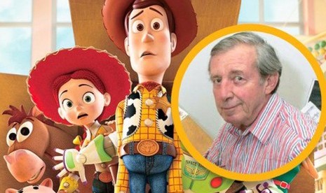 Bud Luckey (kanan) animator pencipta karakter koboi Woody.