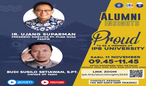 Budi Susilo Setiawan, SPt, alumni Fakultas Peternakan IPB dan pengusaha peternakan domba terpaadu berbagi pengalamannya kepada adik-adik kelasnya.