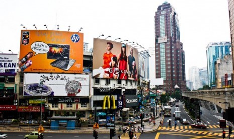 Bukit Bintang kawasan pusat belanja terkenal di Kuala Lumpur, Malaysia.