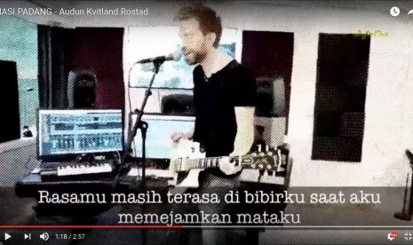 Bule Norwegia, Audun Kvitland Rostad ciptakan lagu nasi padang.