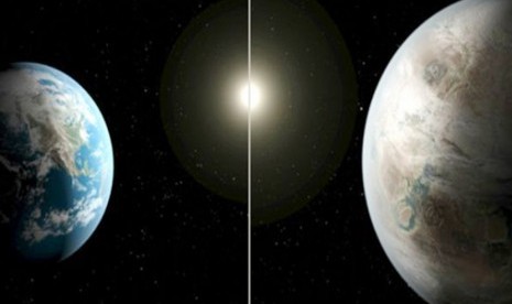 Bumi dan Kepler 452b dipisahkan jarak 1.400 tahun cahaya.