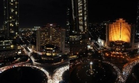 Bundaran HI ketika Earth Hour