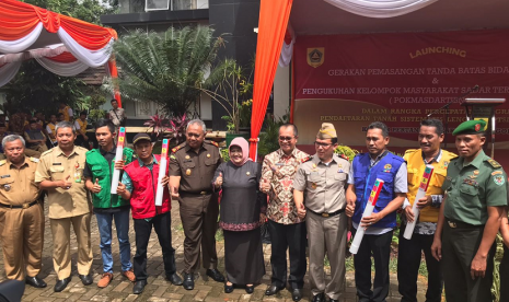 Bupati Bogor Nurhayanti pada acara launching Program  PTSL 2018.