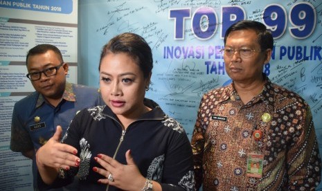 Bupati Eka, usai penghargaan top 99 inovasi pelayanan publik.