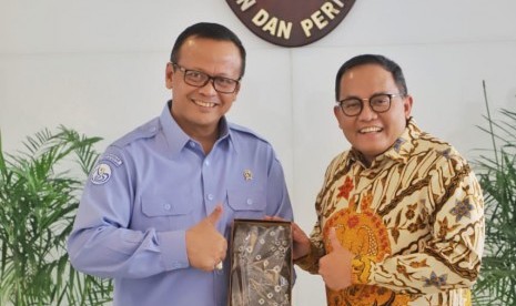 Bupati Muba Dodi Reza melobi Menteri Kelautan dan Perikanan Edhy Prabowo  untuk menjadikan Kabupaten Muba sebagai sentra budidaya perikanan.